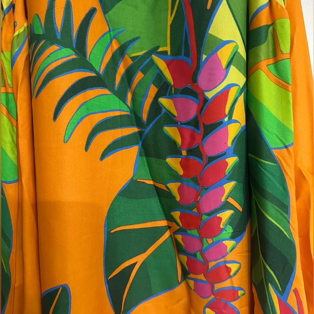 Anthropologie Farm Rio Colorful Tropical Dress Size L - Picture 2 of 5
